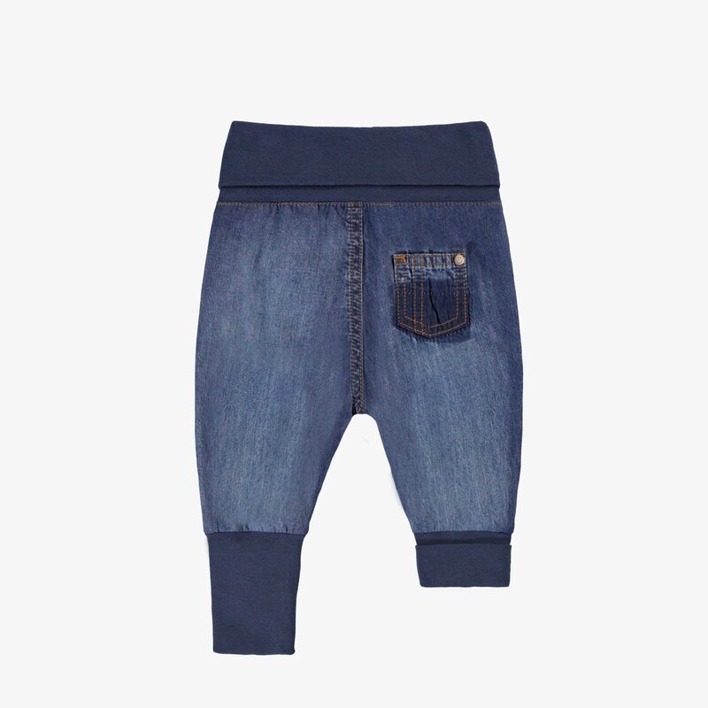 Souris Mini Pantalon bleu moyen à effet délavé (0-6m/12-24m)