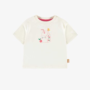 Souris Mini T-shirt à manches courtes crème avec illustration (6-9m/2-3a)