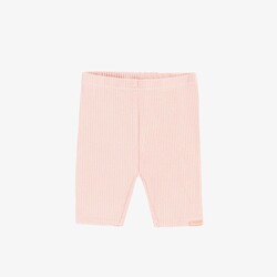 Souris Mini Pale pink ribbed knit ¾-length legging (0-3m/2-3a)