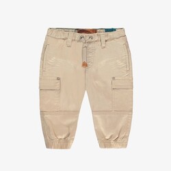 Souris Mini Pantalon beige en twill lyocell avec poches cargo (6-9m/2-3a)