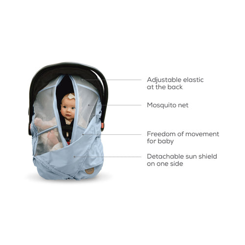 Petit Coulou Housse d'été pour siège d'auto - Lilas