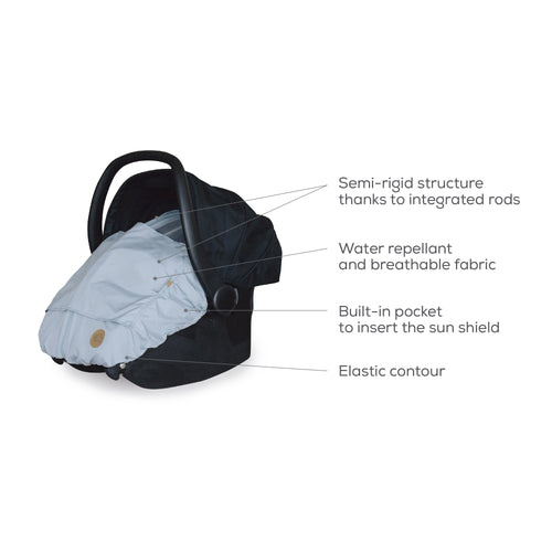 Petit Coulou Housse d'été pour siège d'auto - Lilas