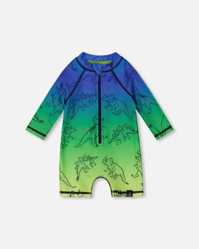 Deux Par Deux Rashguard une-pièce à manches longues imprimé de dino(2-3ans/5-6ans)