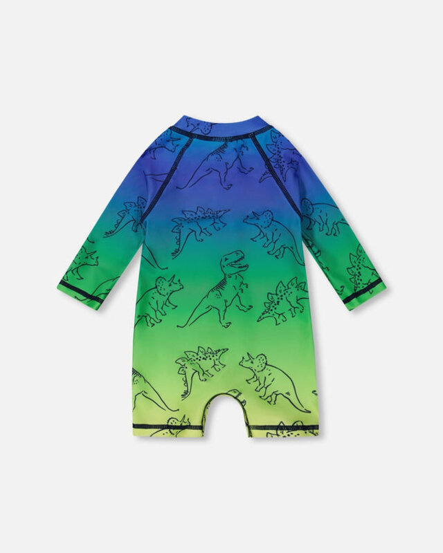 Deux Par Deux Rashguard une-pièce à manches longues imprimé de dino(2-3ans/5-6ans)