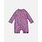 Deux Par Deux Printed Long Sleeve One-Piece Rashguard Old Mauve And Multicolored Butterflies (3-6m/18-24m)