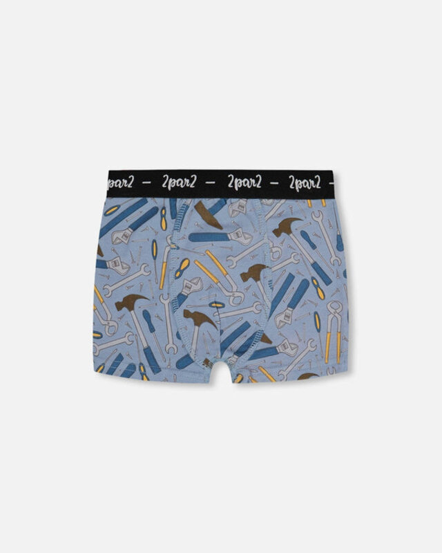 Deux Par Deux Printed Organic Cotton Boxer Shorts (3 Pack) Multicolored (2-3Y/8-10Y)