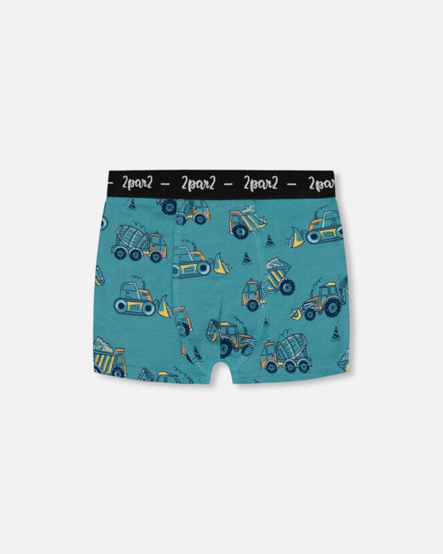 Deux Par Deux Printed Organic Cotton Boxer Shorts (3 Pack) Multicolored (2-3Y/8-10Y)
