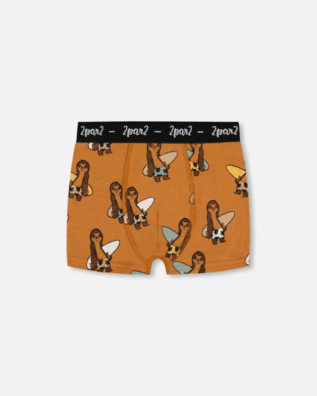 Deux Par Deux Printed Organic Cotton Boxer Shorts (Pack Of 3) Multicolored (2-3Y/11-12Y)