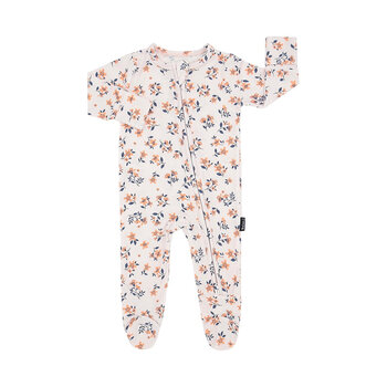 Belan . J Footed Zipper Sleeper - Peachy Blossom