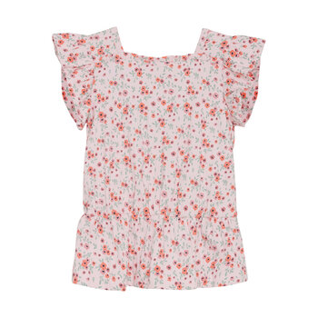 minymo Blouse à volants nid d'abeille fleurie (2/6ans)