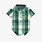 Souris Mini Green and turquoise shirt bodysuit in checked poplin, baby (0-3m/12-18m)