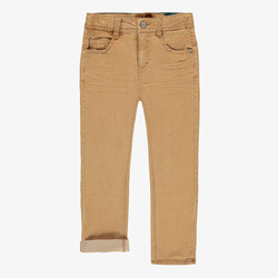 Souris Mini Ochre yellow denim pants with faded effect (3-10ans)
