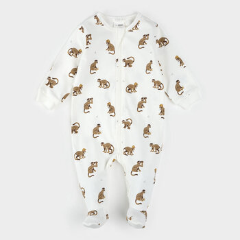 Petit Lem Monkey Print Sleeper (NB-12m)