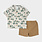 Petit Lem Palm Trees Crosshatch Camp Shirt Set  (3/24m)