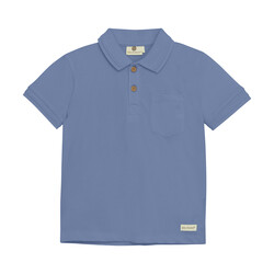 En-fant T-shirt polo - Dusty blue (2-10y)