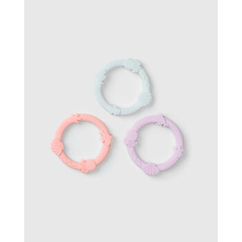Loulou Lollipop Ensemble d'anneaux de dentition - Shell pink