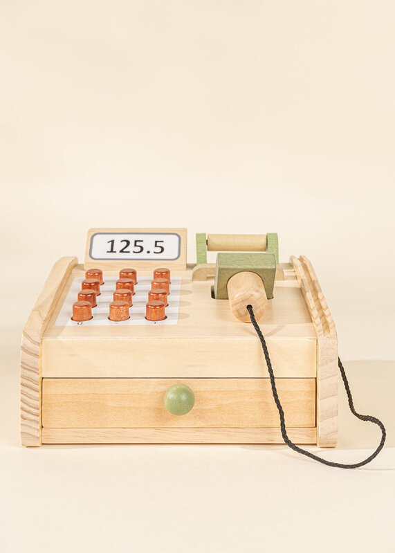 Coco Village Caisse enregistreuse en bois (3+)