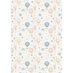 Bébé Ô chaud Velcro slippers – Hot air balloon