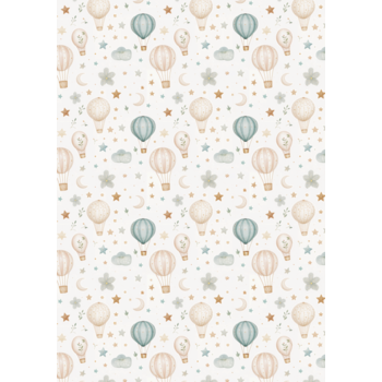 Bébé Ô chaud Pantoufles à velcro - Mongolfière