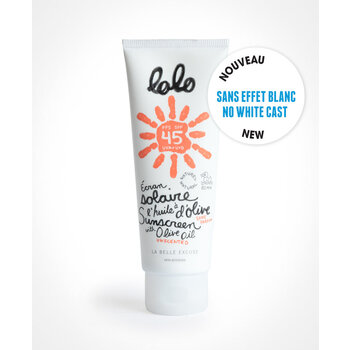 Lolo Écran solaire à l'huile d'olive - sans parfum 75g (sans effet blanc)