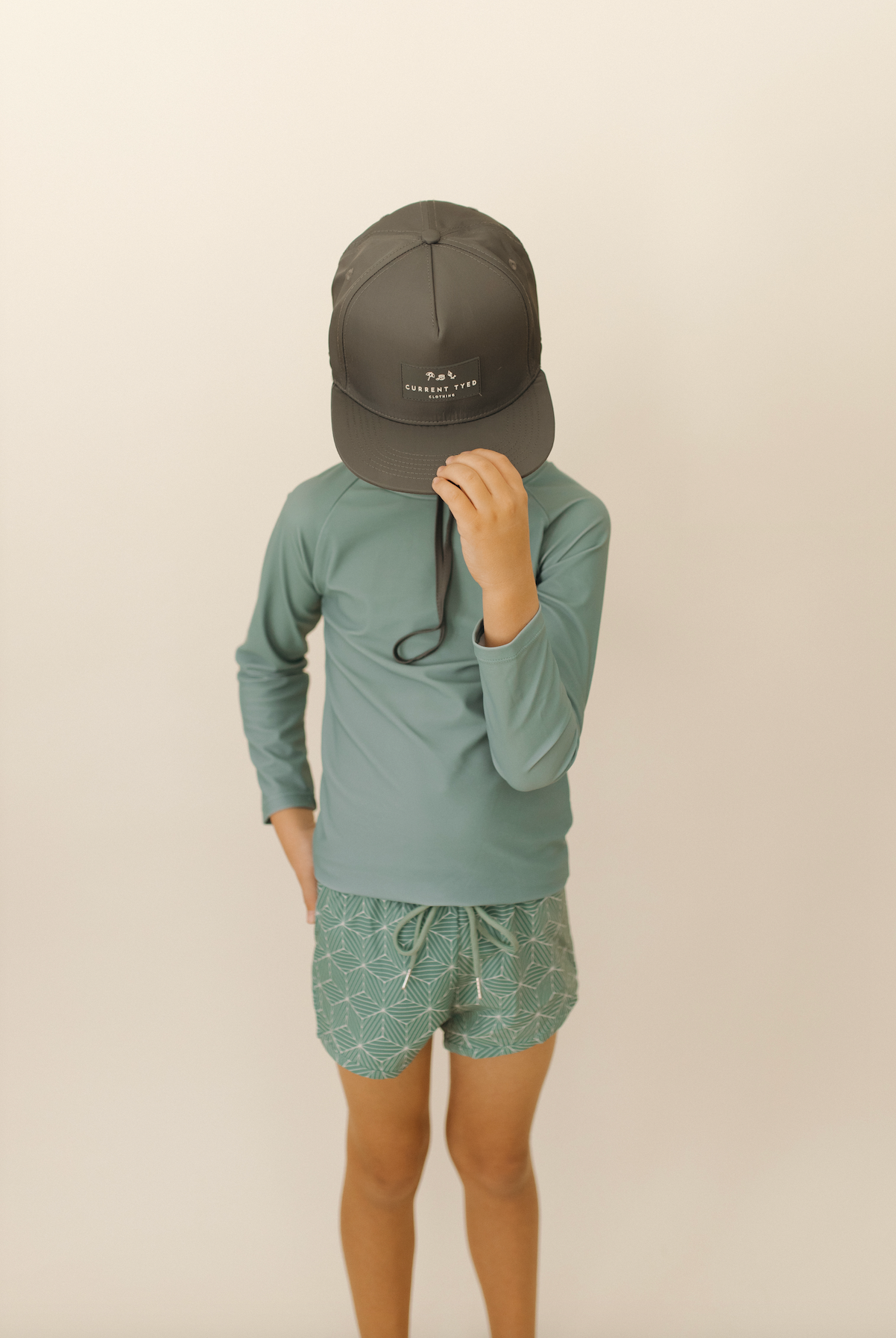 Current Tyed Clothing Chapeaux snapback imperméables classiques - Charcoal (18m-4y+)