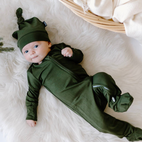 Belan . J Dormeuse côtelé avec pieds - Forest green