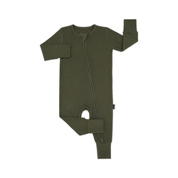 Belan . J Footless Sleeper with Fold-Over Cuffs - Forest Green