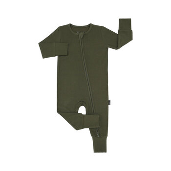 Belan . J Footless Sleeper with Fold-Over Cuffs - Forest Green