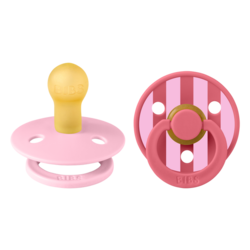 Bibs Ensemble de 2 Suces 0-6 Mois Latex - Baby Pink Coral Mix