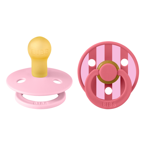 Bibs Ensemble de 2 Suces 0-6 Mois Latex - Baby Pink Coral Mix