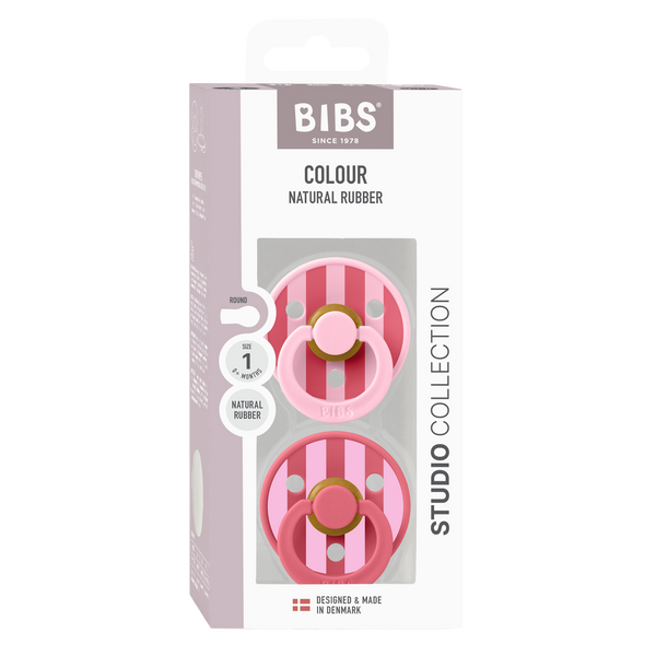 Bibs Ensemble de 2 Suces 0-6 Mois Latex - Baby Pink Coral Mix