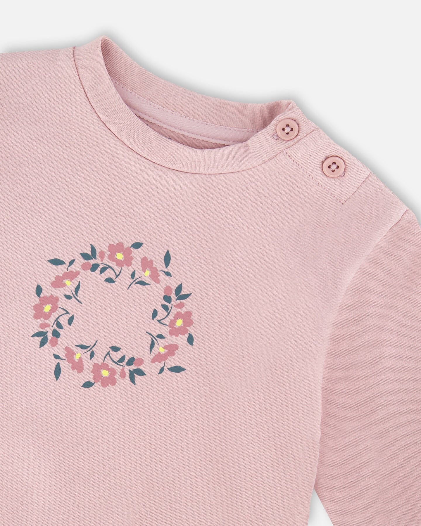 Deux Par Deux Ensemble pantalon évolutif et haut à manches longues mauve neutre en coton biologique (3m/24m)