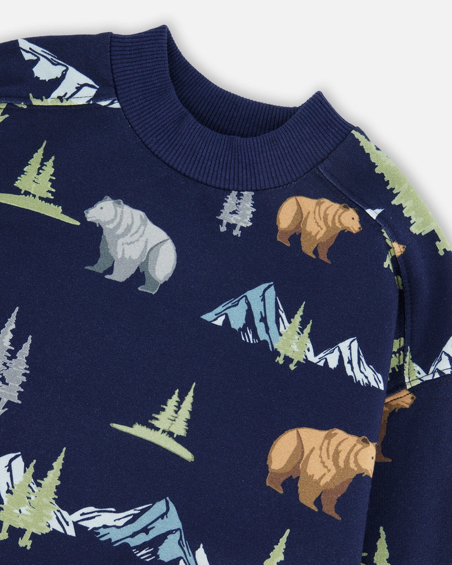 Deux Par Deux Sweat en molleton marine imprimé animaux (2ans/5ans)