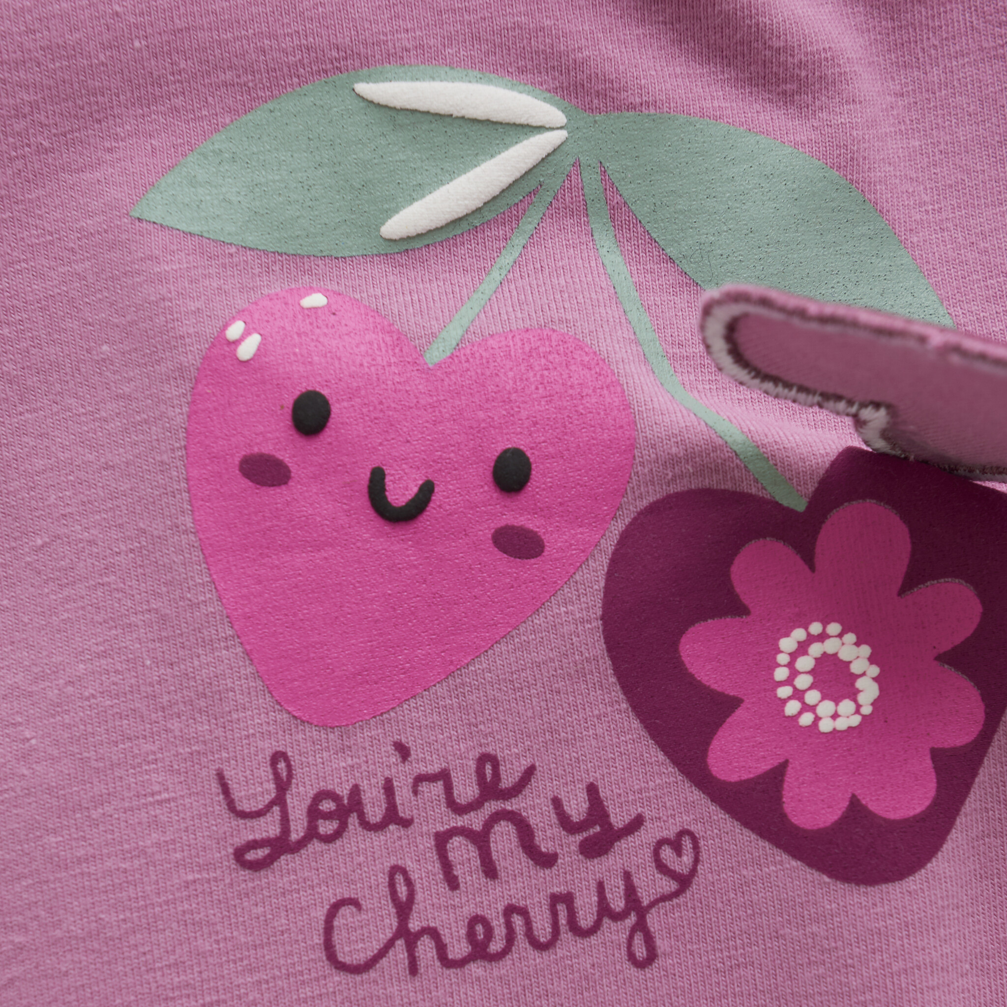 minymo Cache-couche imprimé de cerise en coeur(Newborn-9mois)