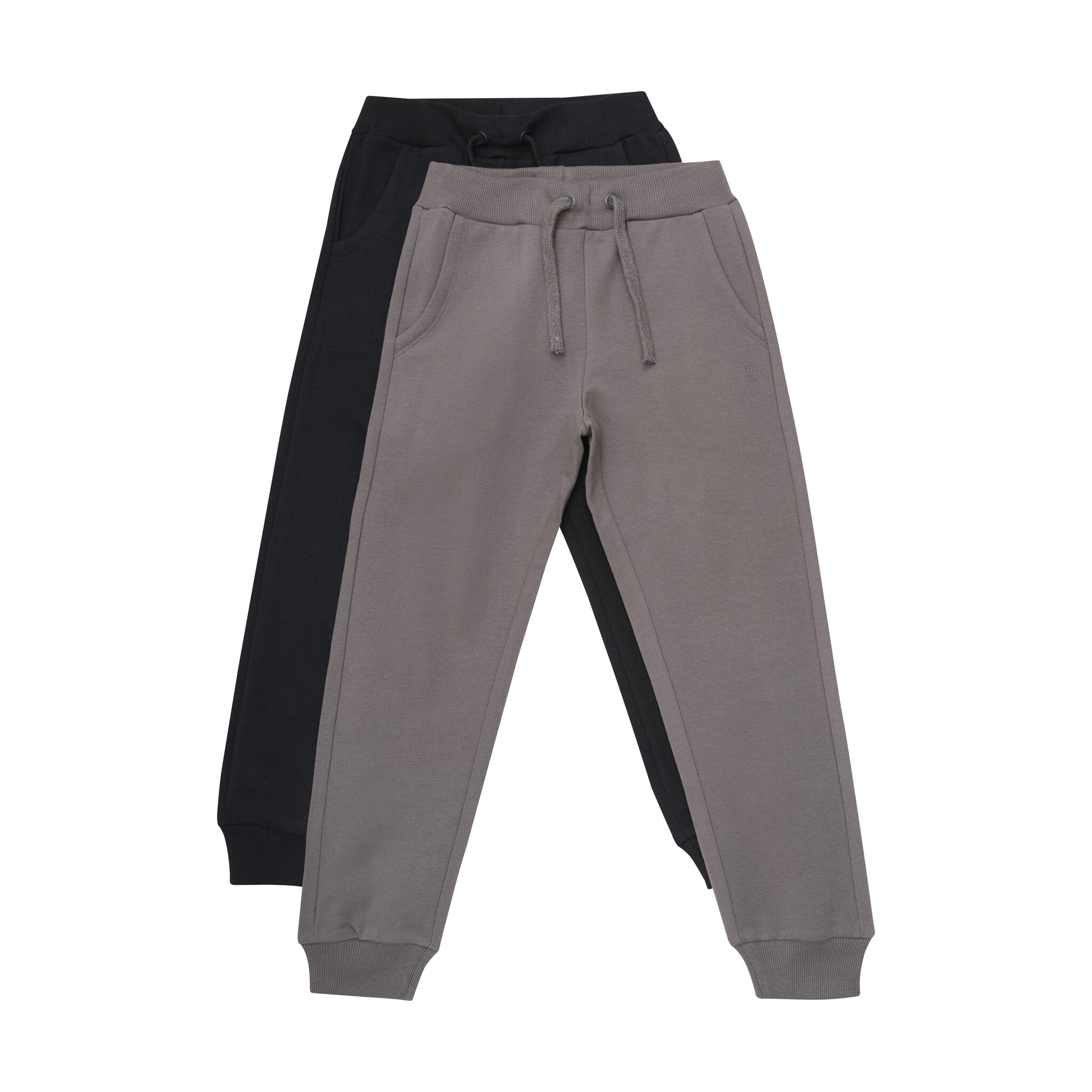 minymo Ensembles de 2 pantalons jogging uni - Noir / Gris (2ans/8ans)