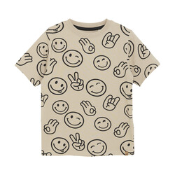 minymo T-shirt à imprimé de sourire - Beige (2ans/8ans)