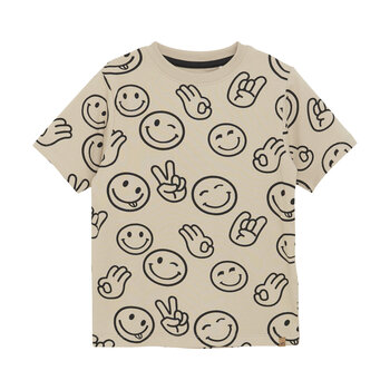minymo T-shirt à imprimé de sourire - Beige (2ans/8ans)