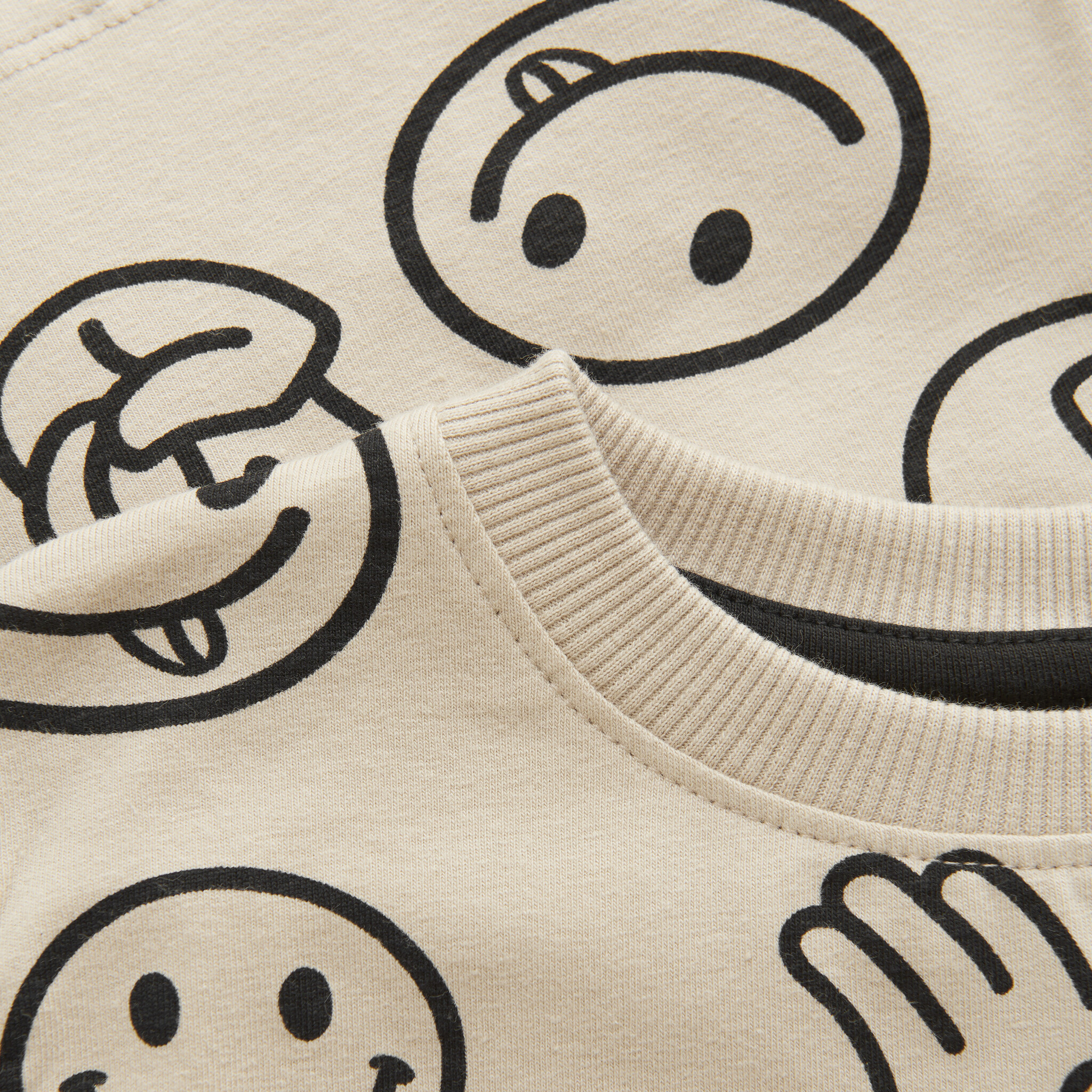 minymo T-shirt à imprimé de sourire - Beige (2ans/8ans)
