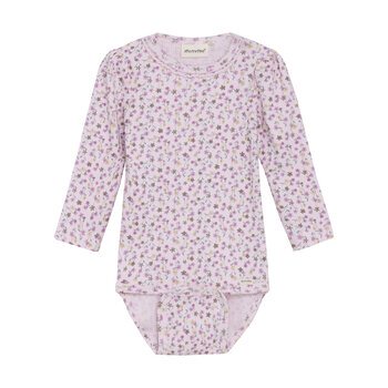 minymo Cache-couche côtelé à imprimé de fleurs - Rose (NB/9m)