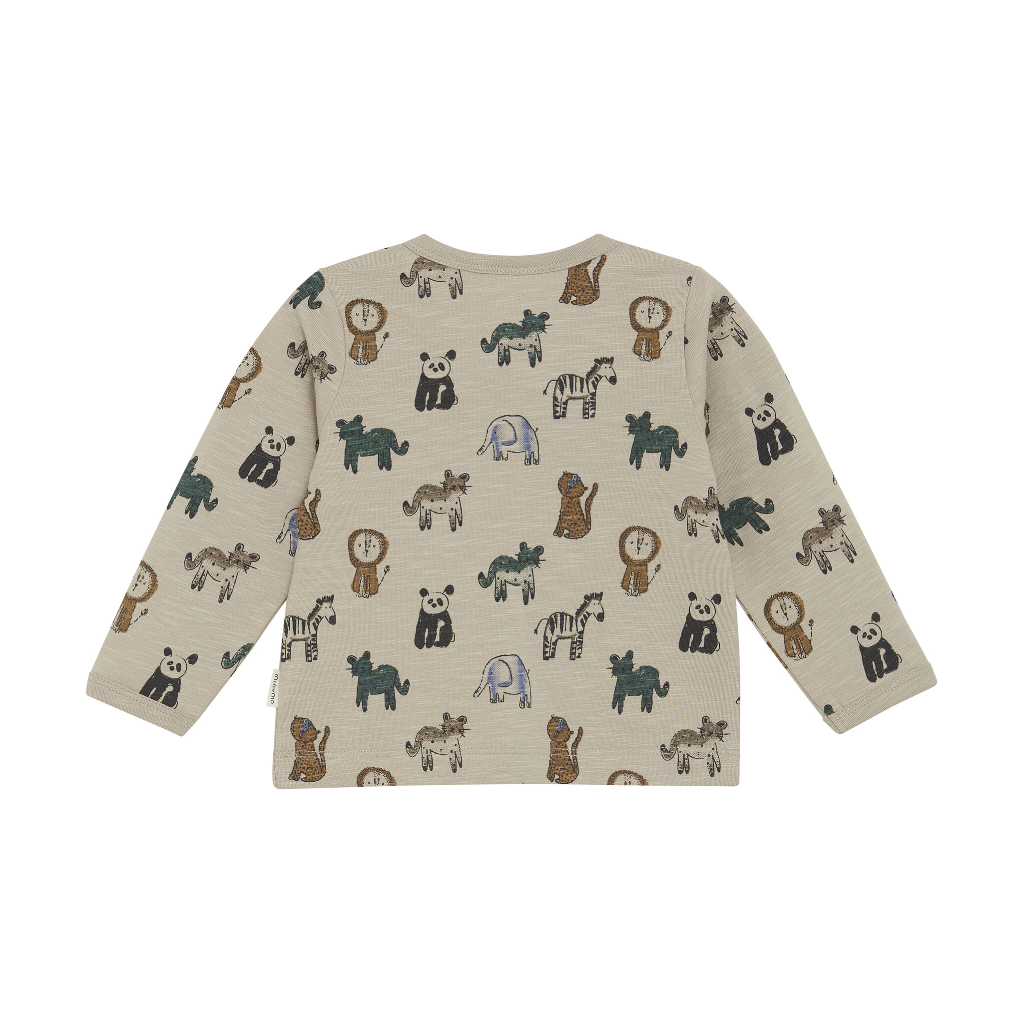 minymo T-shirt à manches longues imprimés d'animaux - Beige (12m/24m)