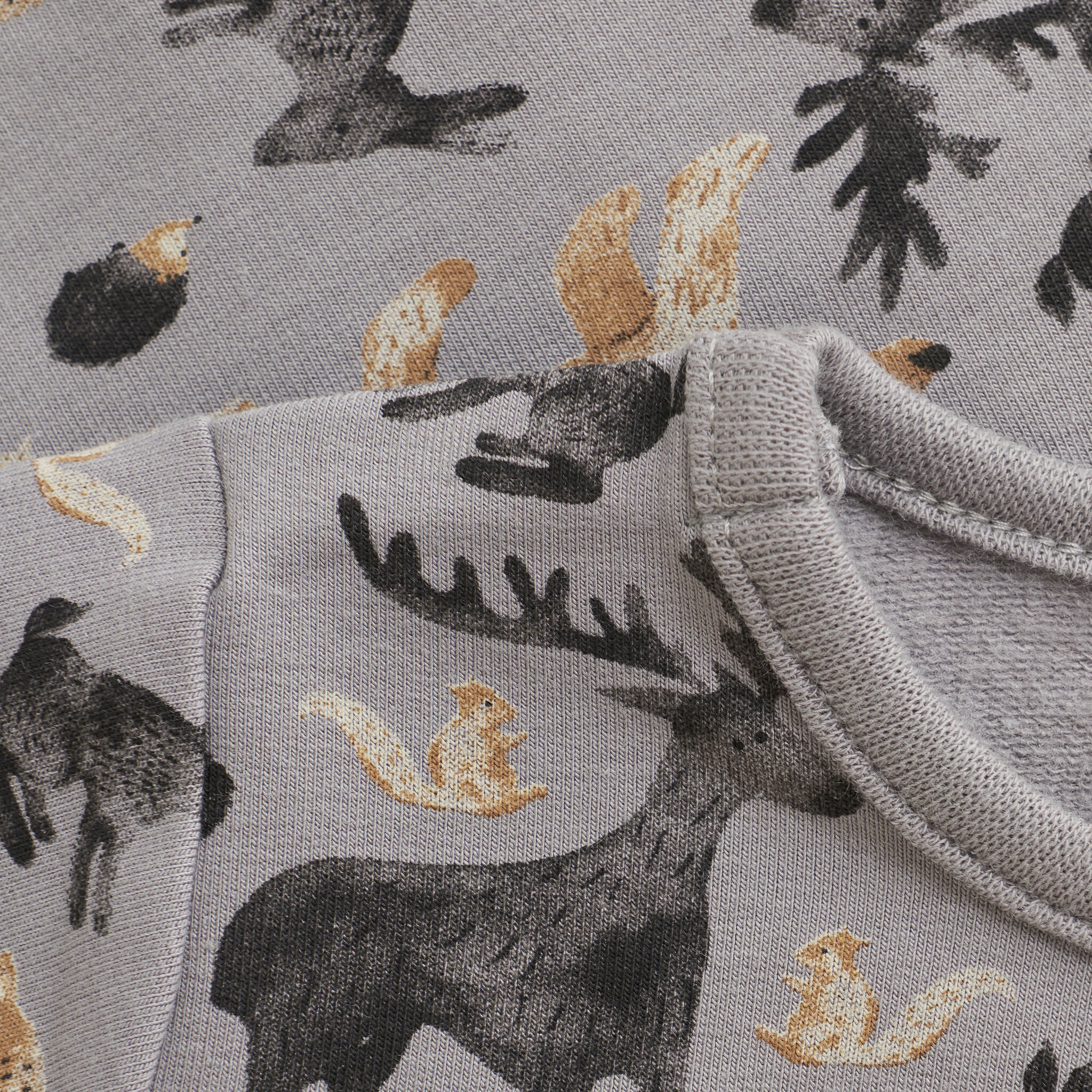 minymo T-shirt à manche longue animaux de la forêt - Gris (12m/24m)