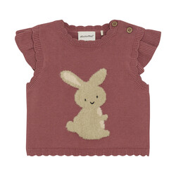 minymo Veste en tricot lapin  - Bordeaux (NB/24m)