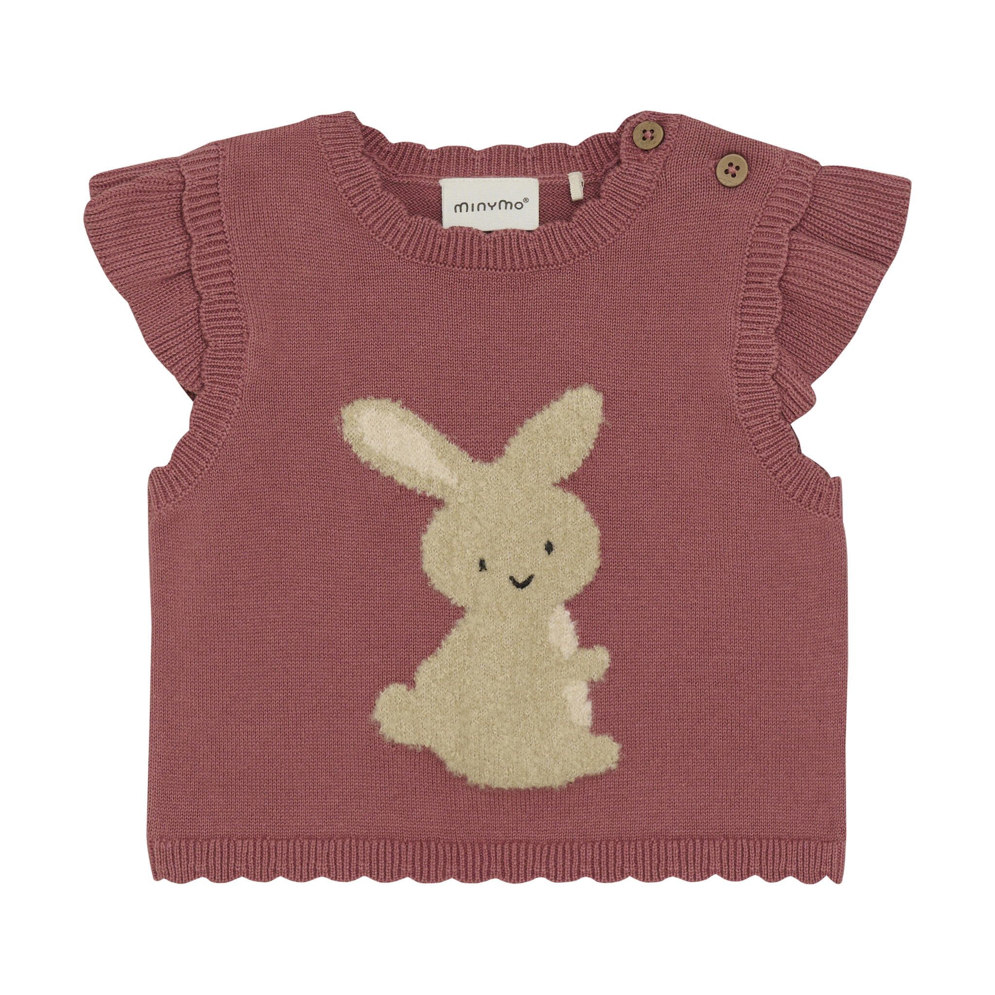 minymo Veste en tricot lapin  - Bordeaux (NB/24m)