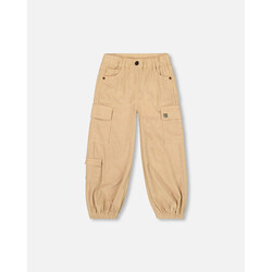 Deux Par Deux Parachute Corduroy Pants With Cargo Pockets Light Pecan Brown (3y/8y)