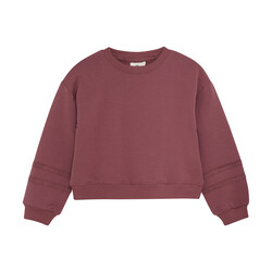 En-fant Sweatshirt avec des motifs en dentelle au bras - Roan Rouge