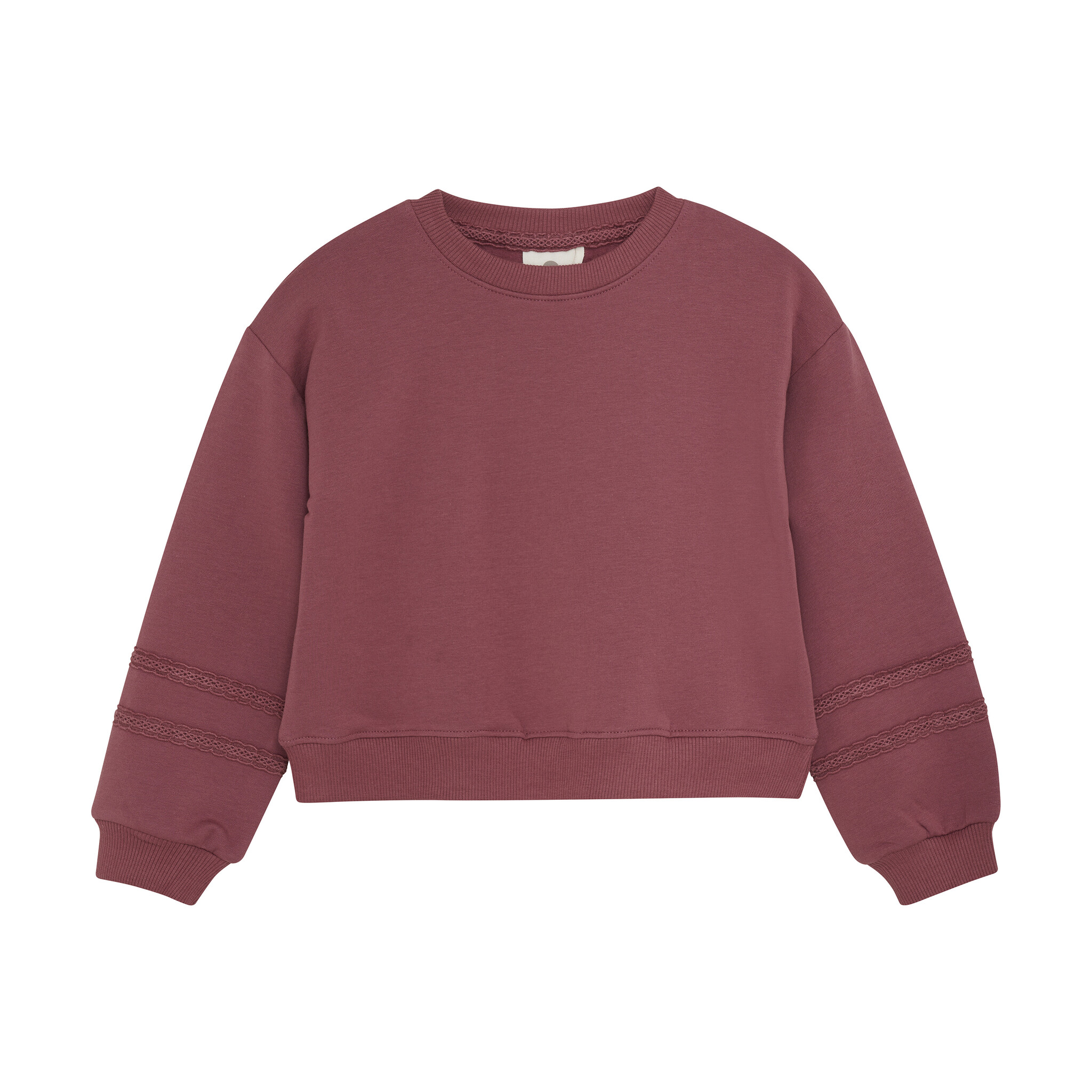 En-fant Sweatshirt avec des motifs en dentelle au bras - Roan Rouge