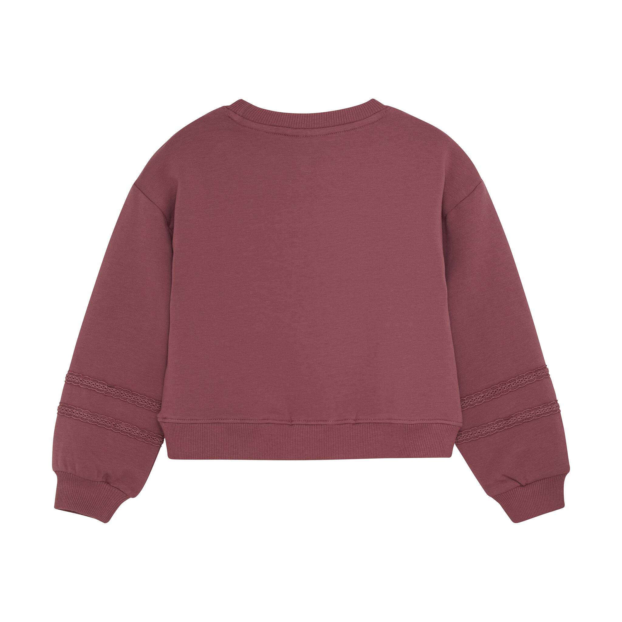 En-fant Sweatshirt avec des motifs en dentelle au bras - Roan Rouge