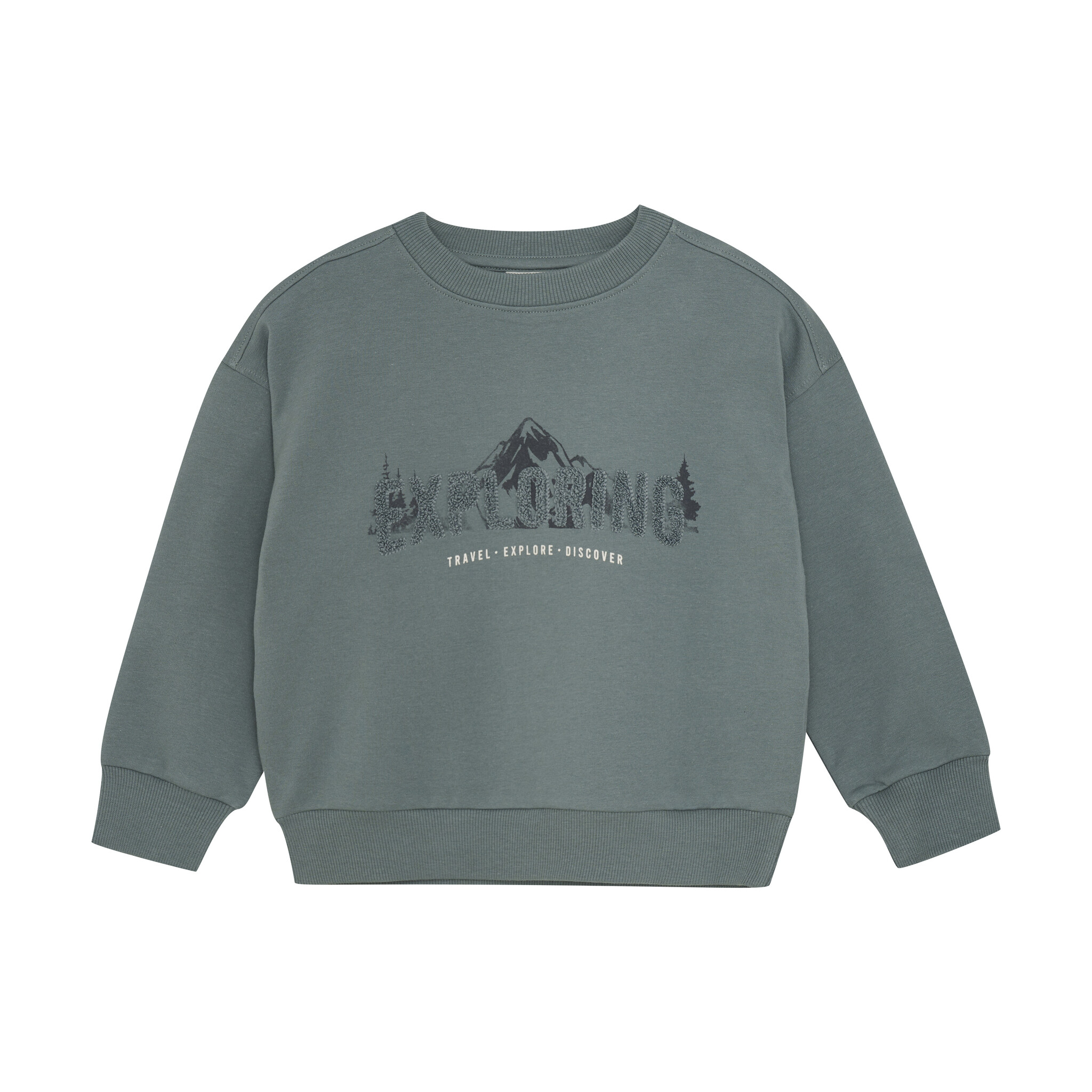 En-fant Sweatshirt "Exploring" - Balsam green (3ans/8ans)