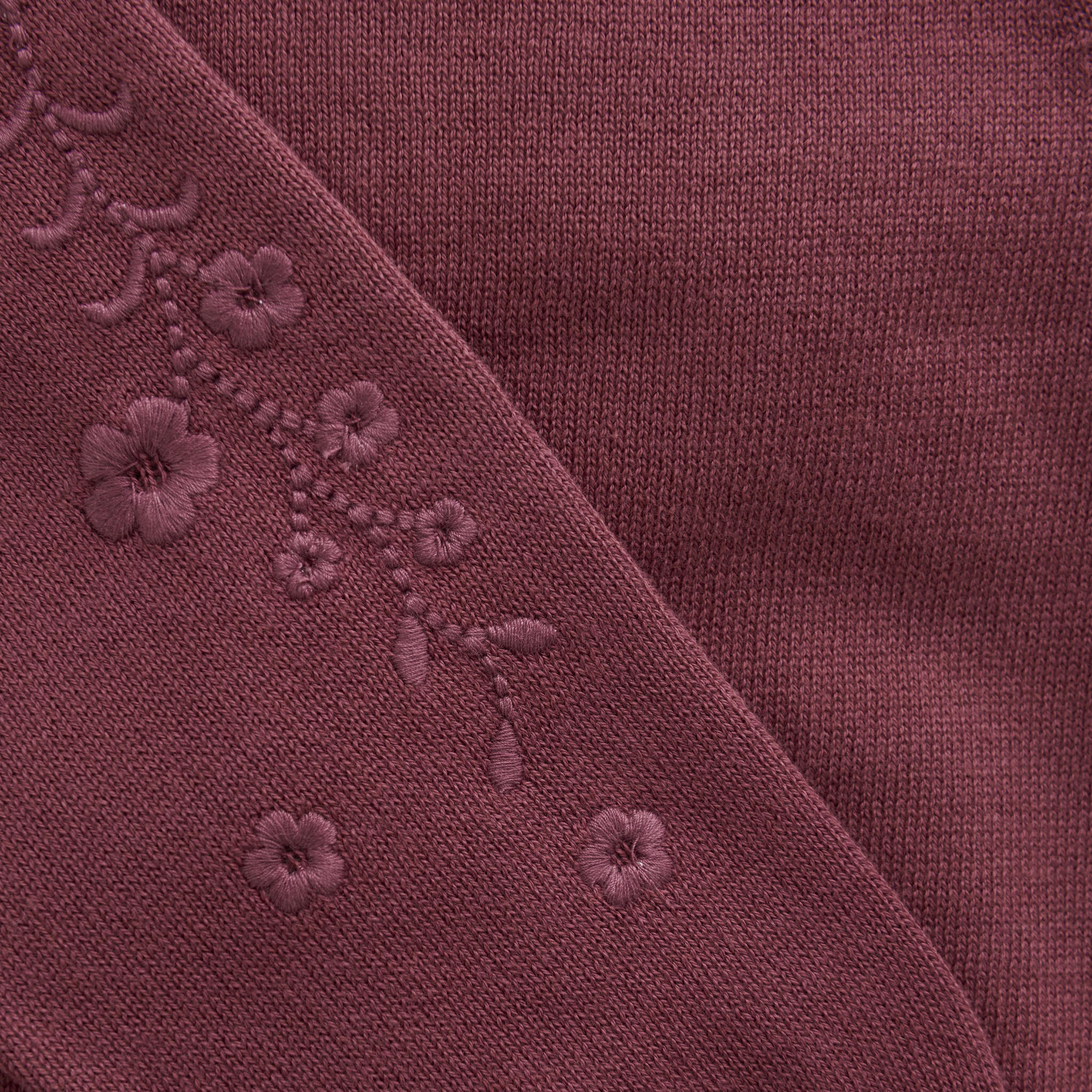 En-fant Cardigan en tricot avec broderie de fleurs - Roan Rouge (3m/24m)