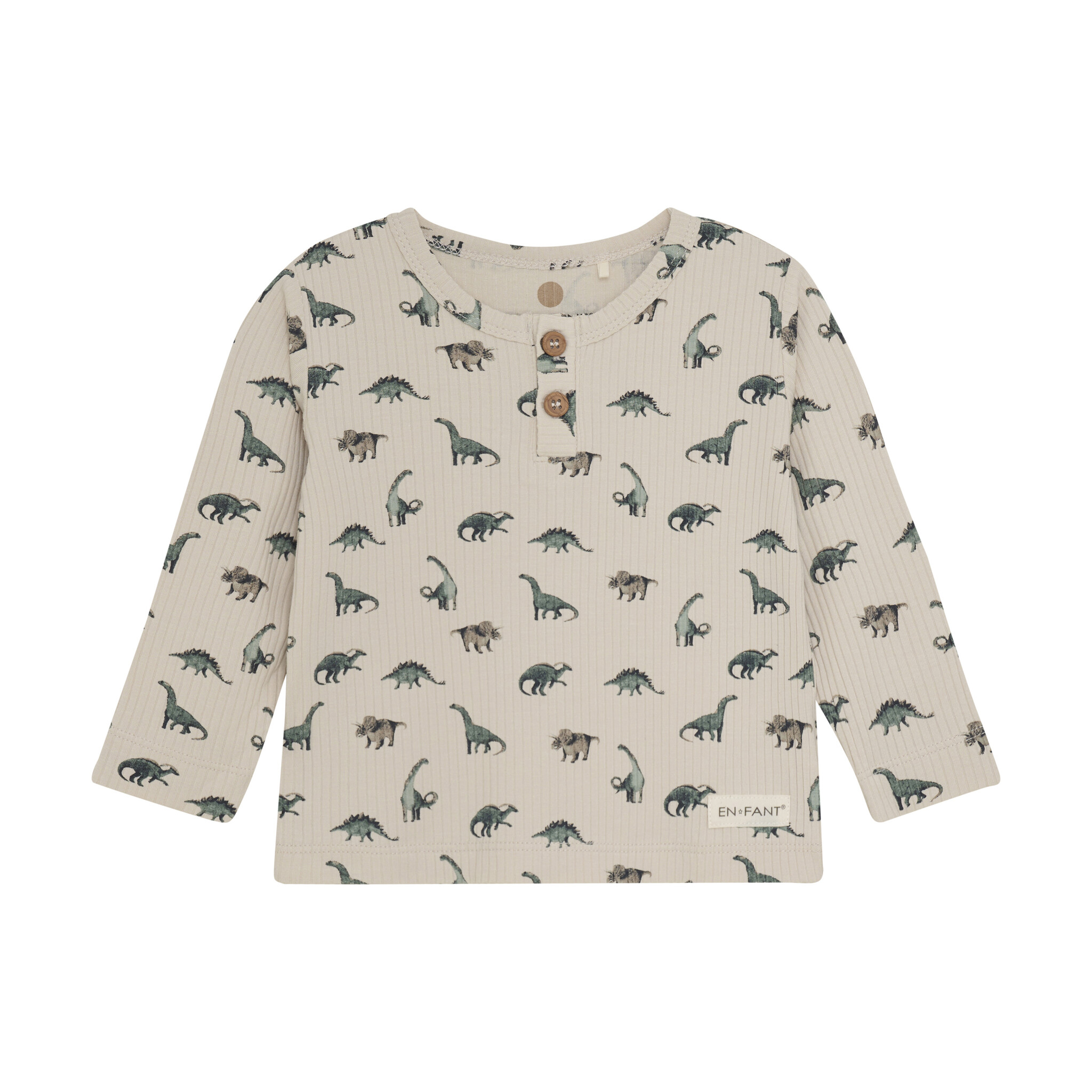 En-fant T-shirt manche longue à imprimé de dino - French oak (3m/24m)